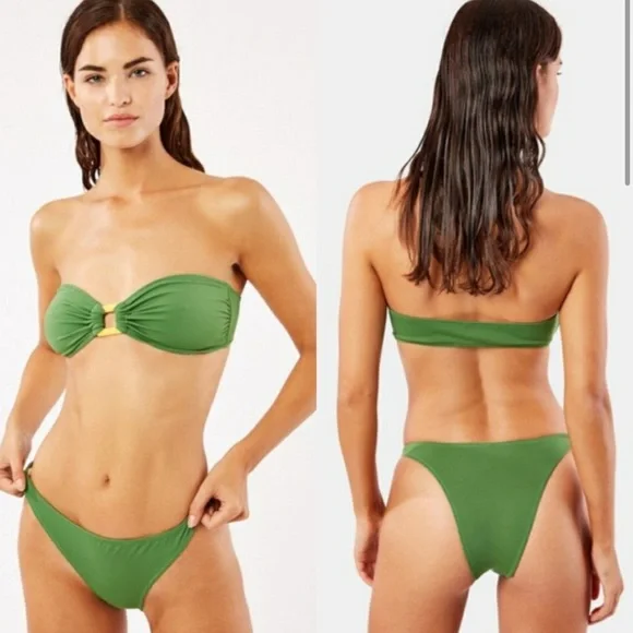 NWT Solid & Striped Tati Savana Green Bikini - Picture 2 of 9